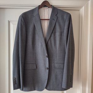 BROOKS BROTHERS Red Fleece Gray Blazer Nailhead